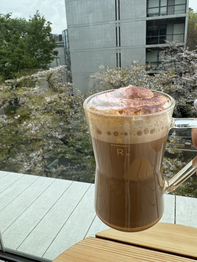 目黒川の桜が楽しめるスターバックス🌸