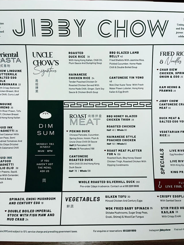 Jibby Chow Bangsar: Elegant Dining for Modern Chinese Cuisine Lovers