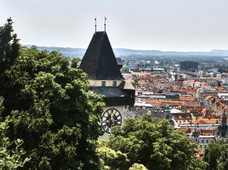 A panoramic view of Graz! The beauty of the Uhrturm left me speechless