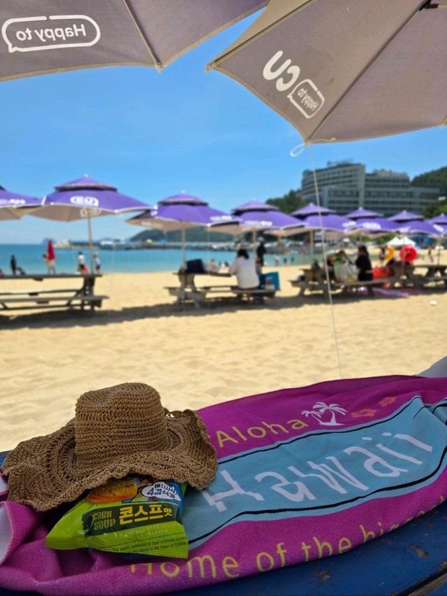 밤산책 하기도 너무 좋은 거제 해수욕장🏖