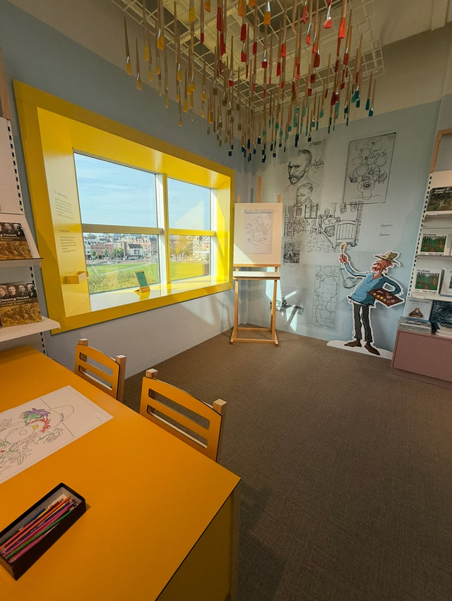 You can color sunflowers at Van Gogh Museum 