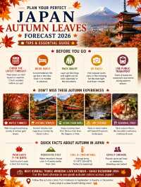 🍁 Save This! 🍁 Japan Autumn Leaves Forecast 2026 by Region