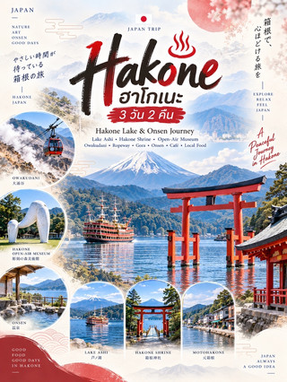 箱根(Hakone)— 東京近郊の温泉地で心安らぐひとときを。