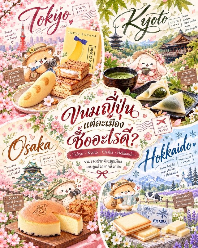 4 เมือง 16 ของฝากญี่ปุ่น อะไรควรหิ้วกลับ?🍡🇯🇵✨