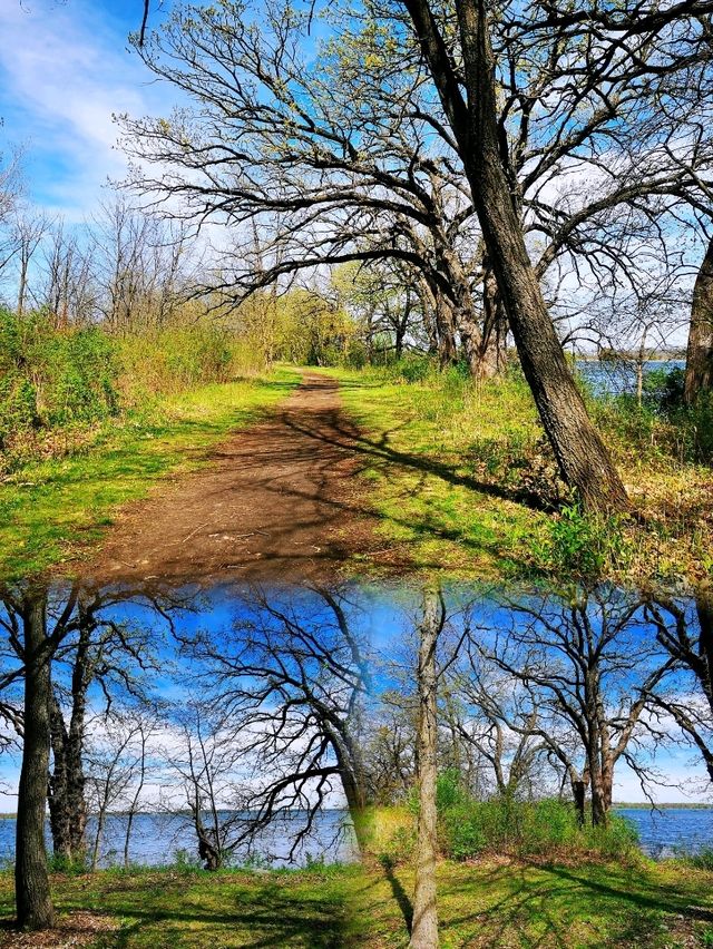 到 Lake Farm County Park Trail 徒步