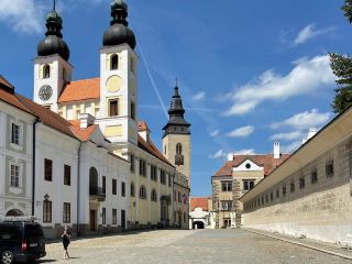 Telč is a historic town in the Moravia region of the Czech Republic, situated on the southern edge of the Bohemian-Moravian Highlands, with a population of about 5,.