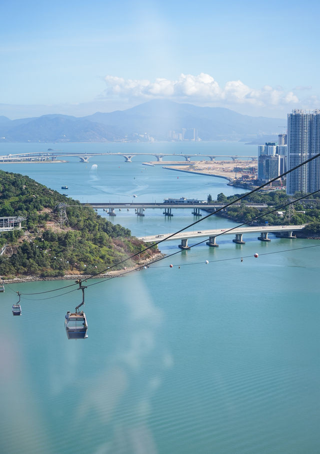 OMG在香港坐全景纜車跨越山海真的美哭了