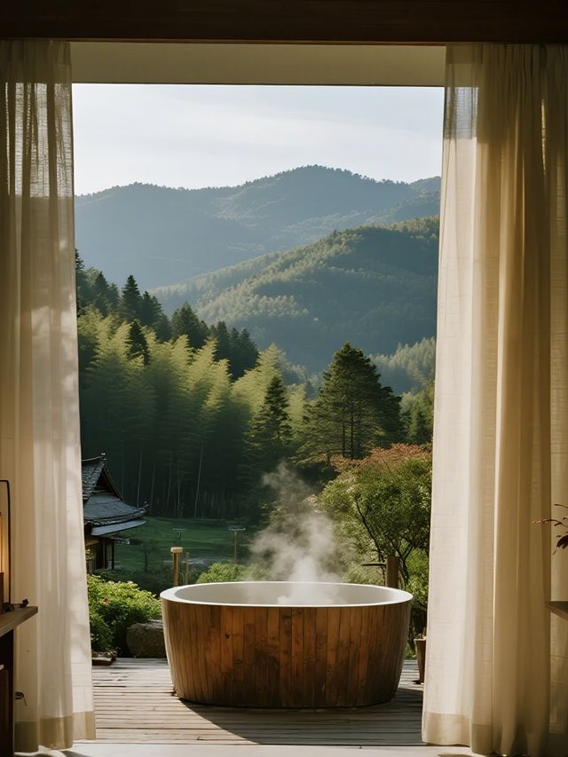 安吉梵隱｜秋日親子躺平！竹林私湯+山景落地窗遛娃