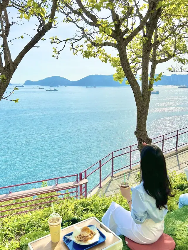 Yeongdo Café with a view of the refreshing Busan sea, Goslow🌱💙