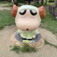 淡路島「カスカベ防衛隊かき氷（700円）」ニジゲンノモリのクレヨンしんちゃん無料エリアで購入
