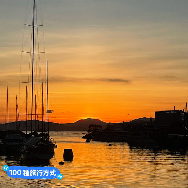 銅鑼灣海旁看日落 銅鑼灣海旁看日落