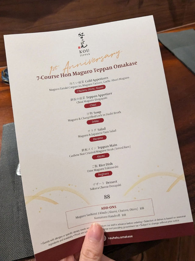 7 course omakase at $88‼️with tuna cutting show 🥩🔪