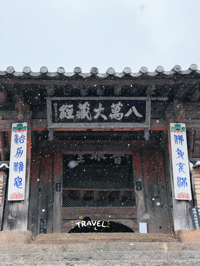 경남 합천 여행 눈오는 겨울 해인사 