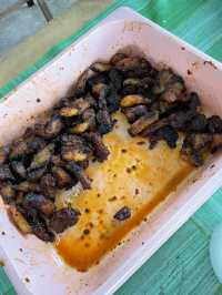 Famous spicy blue rice in Kuala Lipis