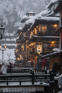 Ancient Village Ginzan Onsen – A Magical Winter Wonderland