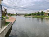 Small Park by Nightlight Town Hotel: A City Oasis by the Internet-Famous Bridge