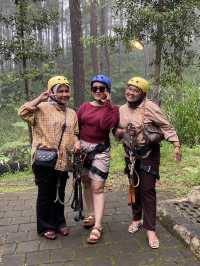 A Thrilling Sensation Crossing the Wood Bridge in Orchid Forest Cikole