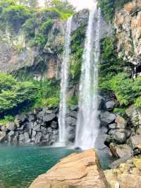 Cascading Beauty of Jeongbang Waterfall