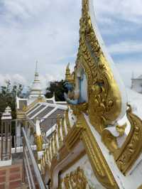Beauty of white temple in Krabi
