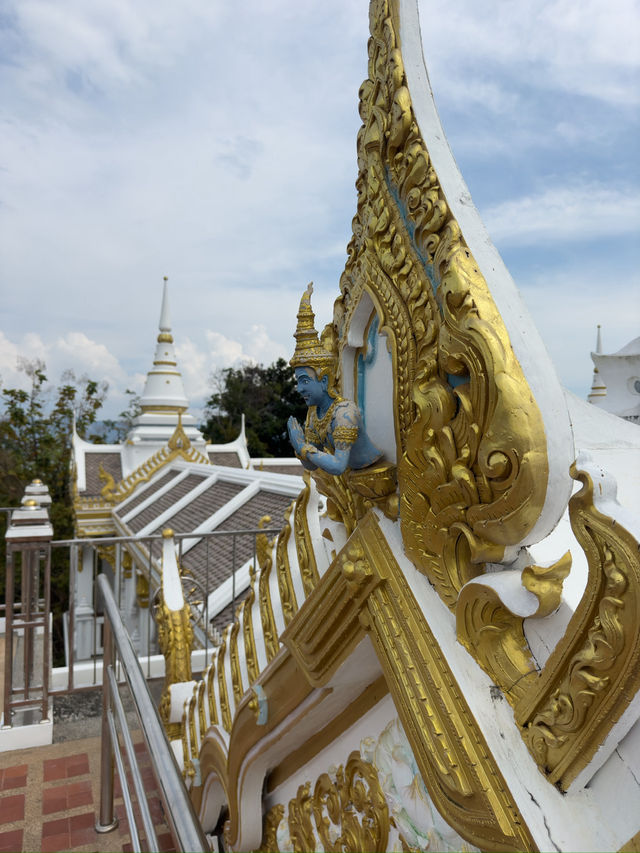Beauty of white temple in Krabi