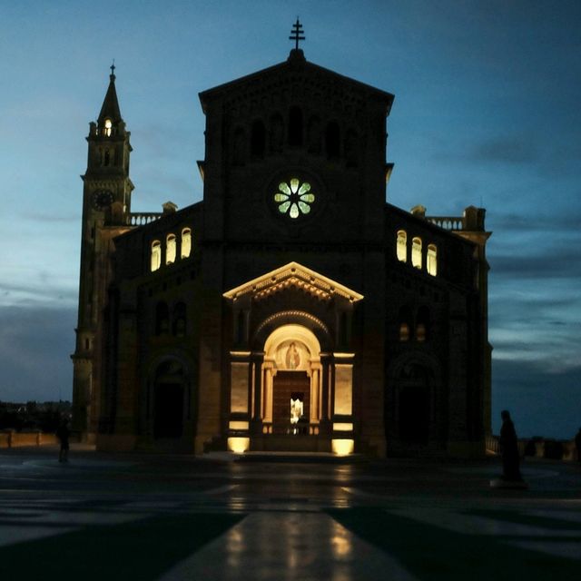 Gozo’s Glowing Gem – The Basilica by Night 🌙✨