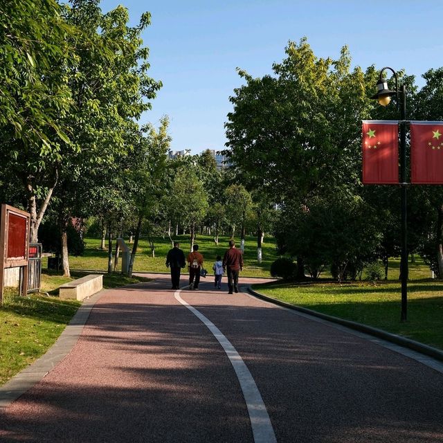 Strolling Through Ganzhou Central Park 🌳🚶♂️💫 Strolling Through Ganzhou Central Park 🌳🚶♂️💫