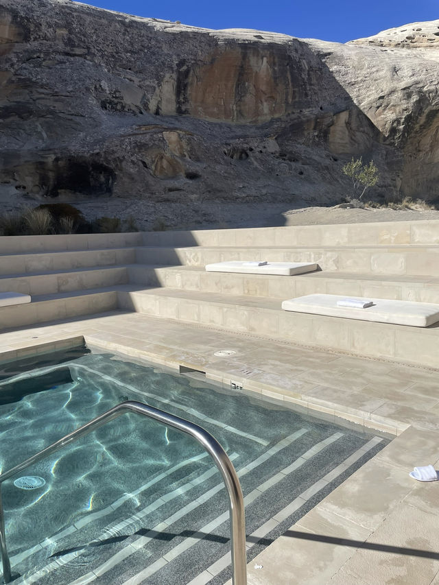 Amangiri, the loneliest hotel in the world, surrounded by the vast walls of the desert.