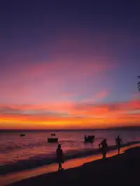 Brilliant sunset at Mui Ne beach