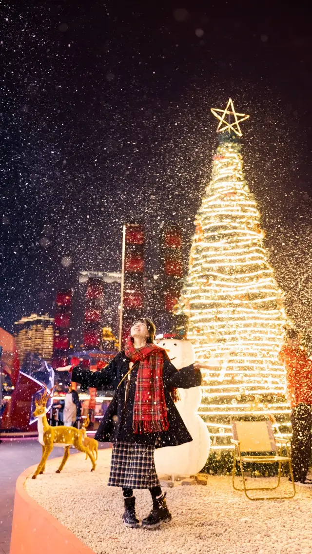 I'm so lucky to have seen a snowfall on Nanbin Road~ Snow scenery with river view!