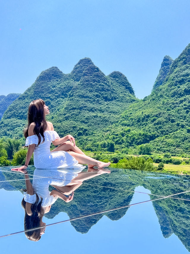 Encounter with Yulong River in Yangshuo📍Unexpectedly stumbled upon a fairy-tale treasure guesthouse nestled in the landscape painting🏔️