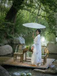 畫船聽雨眠｜安吉也有紹興同款秋千竹筏