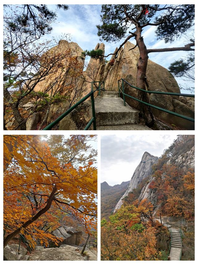 丹東鳳城鳳凰山，秋賞紅葉漫山遍野，層林盡染色彩斑斕。