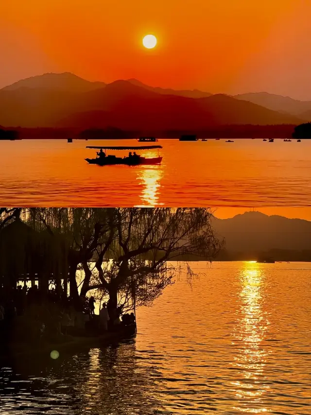 "Willow Trees Dancing in Spring Mist" - A Vivid Portrait of Spring at West Lake