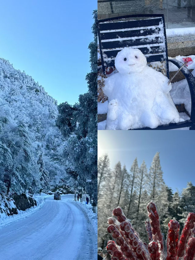 南方人狂喜闖進廬山冰雪世界