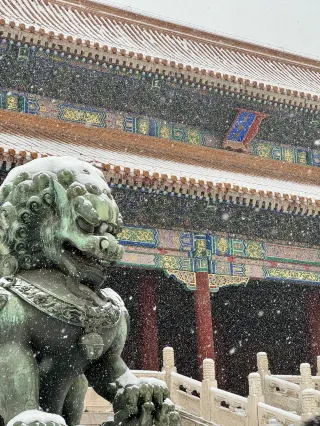 2025 베이징 첫눈, 눈 내리는 자금성의 운명적인 느낌이 너무 강렬해