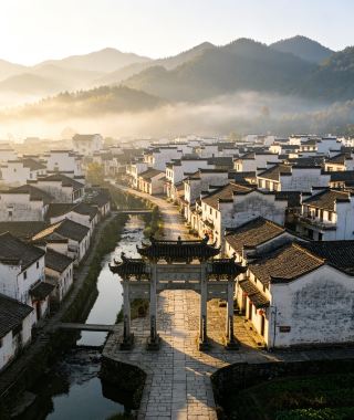 Step into Xucun and discover authentic Huizhou between the memorial archways and covered bridges
