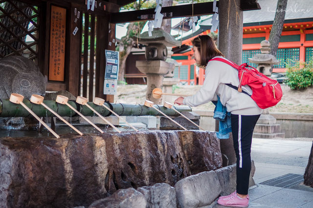 นั่งรถไฟไปขอพรที่ศาลเจ้าสุมิโยชิกันค่ะ