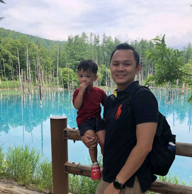 Beautiful Blue Pond & Blue Waterfall In Biei 💦
