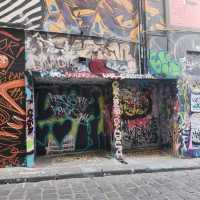 Street art alley in melbourne