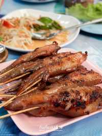 🌟ไก่ปิ้งเจ้าเด็ดในร้านส้มตำ ตัวเมืองเชียงราย