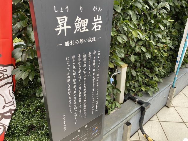 広島。カープの応援前に訪れたい場所『友元神社』の『昇鯉岩』