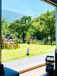 【高輪】鮮緑が気持ちいい🌿‬ゆっくり落ち着いて過ごせるホテルラウンジ☕️光明