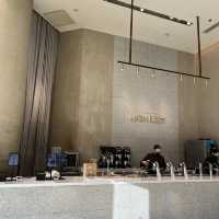 Early morning sip at Because Coffee