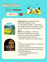 Wuyuan itinerary