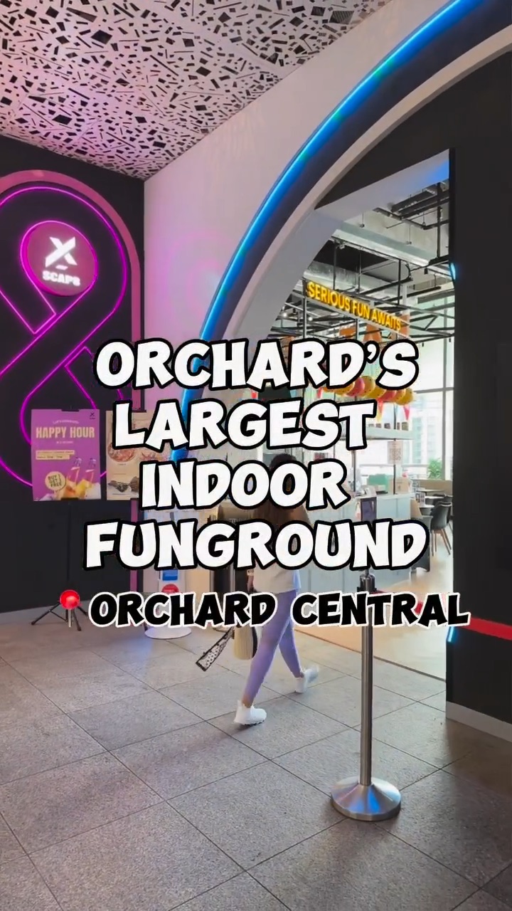 Get your adrenaline high here at xscap8! A place where all ages can Eat, Play & Laugh together. 

It was so fun to reminisce the old skool arcade games that I used to play 👾 🕹️

I also tried the Infinity & Beyond 10m High Element Course and the thrilling X-Warrior Challenge Obstacle Course. It’s not as easy but all in a good challenge! I’ll be back to try the Smash Lab & Golf Simulator ⛳️ 

Lastly, I refuelled my energy at the in-house restobar which serves amazing food with a lovely Orchard view! This place is perfect for the school holiday or team bonding :) 
#xcape8 #exploresingapore #orchardcentral 