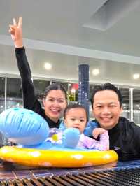 First family swimming experience👨‍👩‍👧🏊