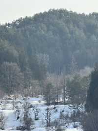 Nice views in Ouchijuku with a little snow