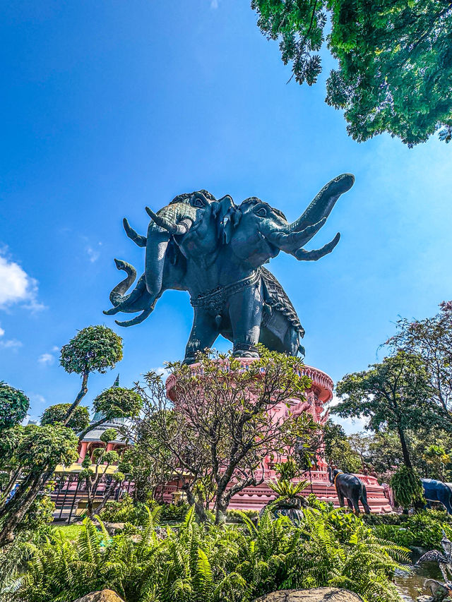 【タイ🇹🇭運気アップ旅】巨大な象が！高さ29mのエラワン像🐘とステンドグラスが美しい！エラワンミュージアム