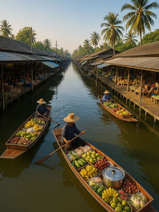 สัมผัสเสน่ห์ตลาดน้ำดำเนินสะดวก
