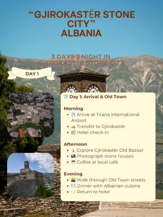 🇦🇱 アルバニアの旅程 – ジロカストラ石の街 (3 日間)